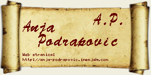 Anja Podrapović vizit kartica
